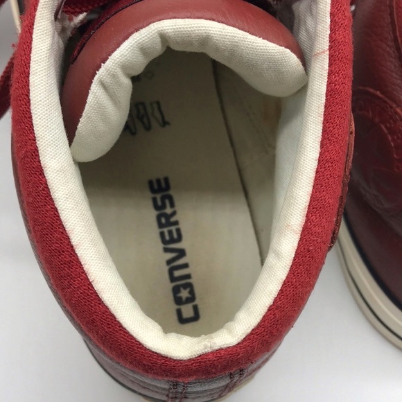 Converse All Star Street Hi Terra Red Leather Sneakers Men 8 Women 10 - Picture 6 of 9